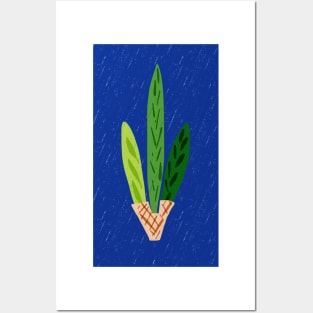 Lulav Dark Blue Print Posters and Art